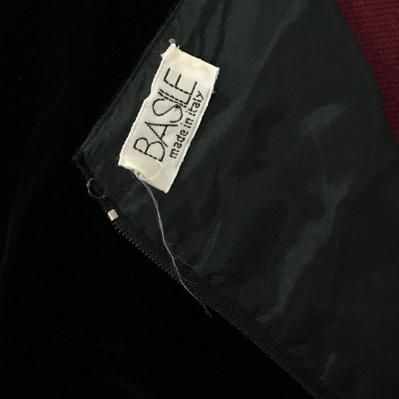 VHTF RARE Vintage BASILE Couture 30s Style Ruched Velvet Evening Gown - Picture 6 of 6